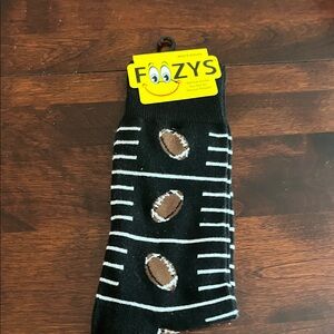 Fozzy's Men's Novelty Football Crew Socks - Black